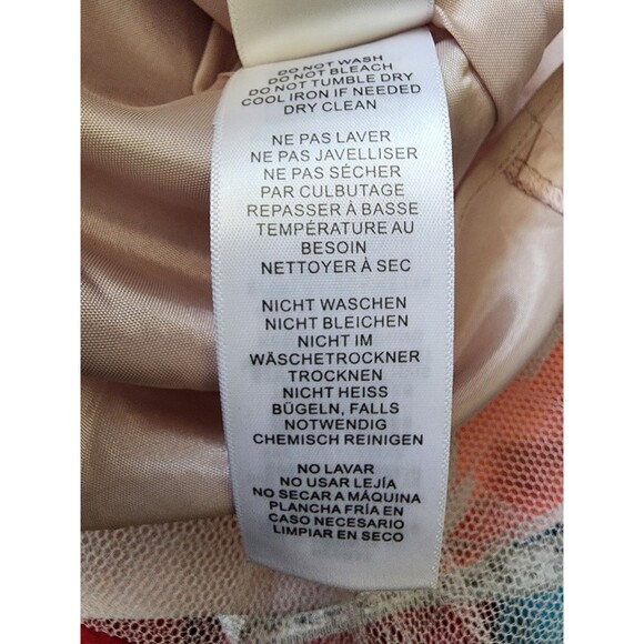 Adrianna Papell Coral Floral Jacquard Midi One Shoulder Size 6 NWT MSRP $229 - Picture 16 of 16